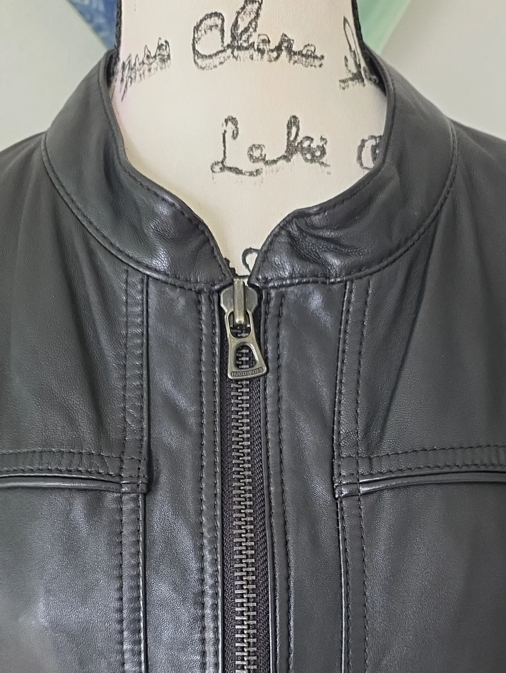 Hugo Boss Orange Leather Jacket.